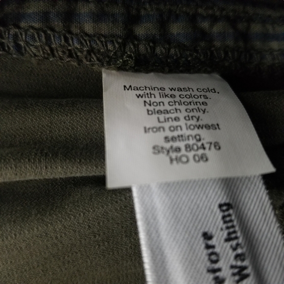 J. Crew City Fit Olive Green Silk Blend Convertible Pants Women's Size 2 - Picture 8 of 8